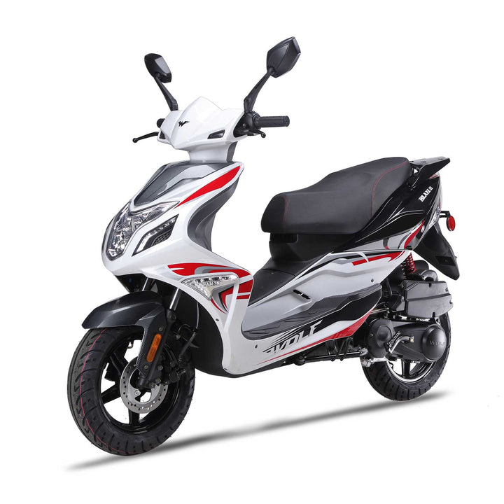 wolf blaze 50cc white scooter