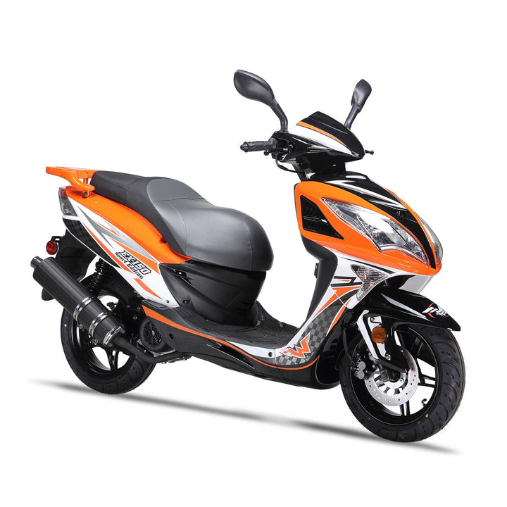 wolf ex 150cc sport orange scooter