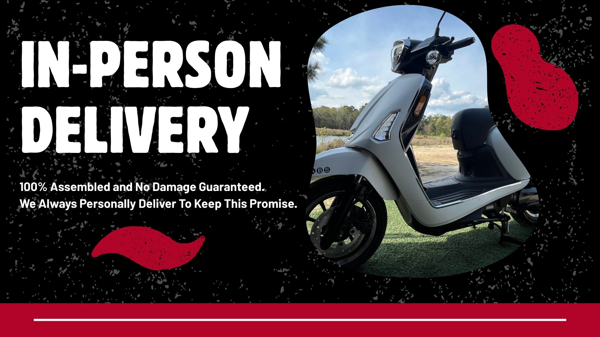Assembled scooter delivered