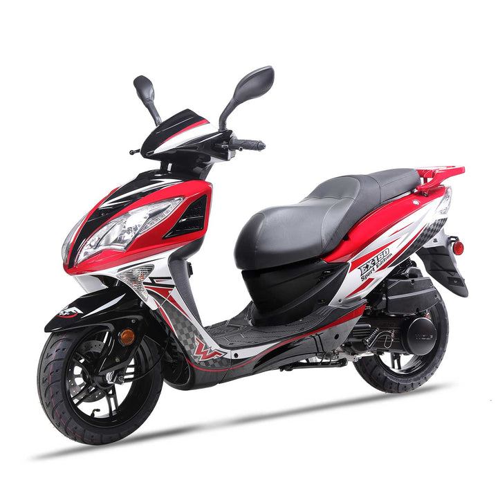 wolf ex 150cc sport scooter in red